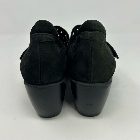 Naot Women's Black Laser Cut Suede Nubuck Pump Heels Size 40 (US 9) Formal - Picture 9 of 15